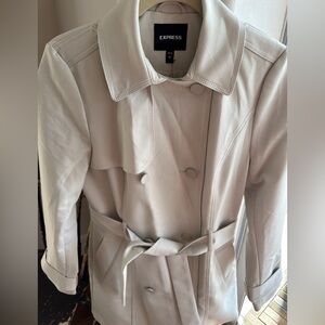 Express double breasted tan trench coat